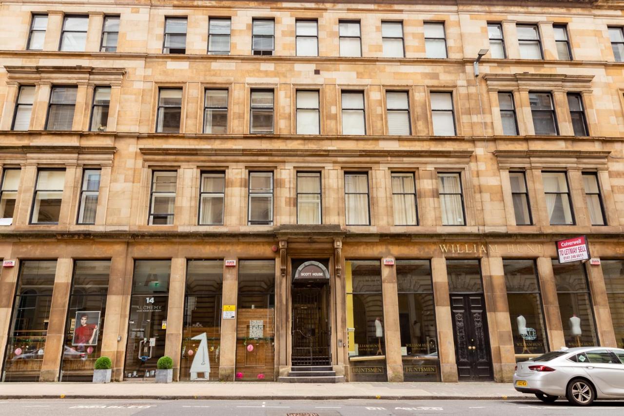 Modern Merchant City Apartment By George Square Glasgow Extérieur photo